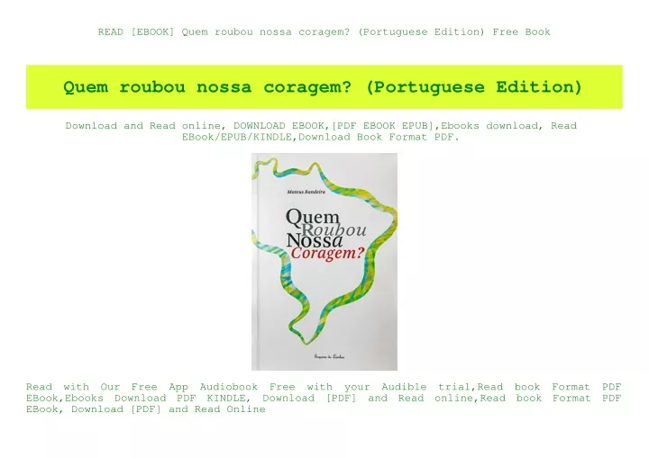 read ebook quem roubou nossa coragem portuguese