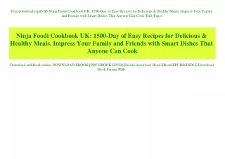 Free download [epub]$$ Ninja Foodi Cookbook UK 1500-Day of Easy Recipes for Delicious & Healthy Meals. Impress Your Fami