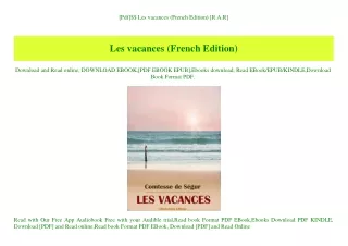 [Pdf]$$ Les vacances (French Edition) [R.A.R]