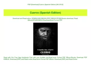 PDF [Download] Cuervo (Spanish Edition) [W.O.R.D]