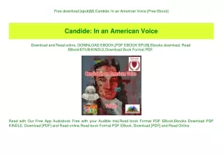 Free download [epub]$$ Candide In an American Voice [Free Ebook]