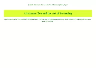 read airstream zen and the art of streaming full