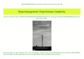 READ [EBOOK] Hypermanagement Experiencing Complexity [R.A.R]