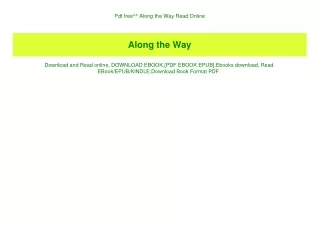 Pdf free^^ Along the Way Read Online