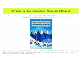 ^#DOWNLOAD@PDF^# Navidad en las montaÃƒÂ±as (Spanish Edition) ZIP