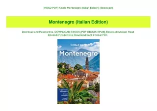 [READ PDF] Kindle Montenegro (Italian Edition) (Ebook pdf)