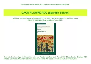 textbook$ CAOS PLANIFICADO (Spanish Edition) DOWNLOAD @PDF