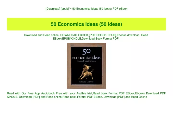 download epub 50 economics ideas 50 ideas