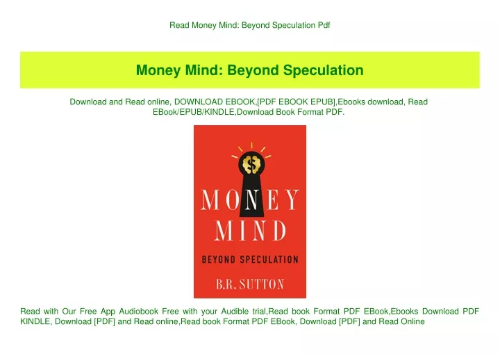 read money mind beyond speculation pdf