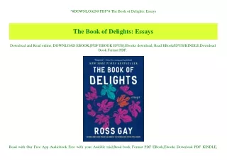 ^#DOWNLOAD@PDF^# The Book of Delights Essays (DOWNLOAD E.B.O.O.K.^)