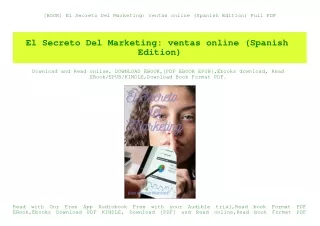 [BOOK] El Secreto Del Marketing ventas online (Spanish Edition) Full PDF