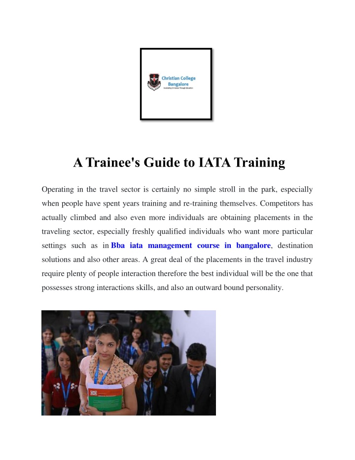 a trainee s guide to iata training