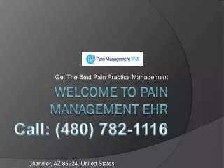 Online Pain Practice Management System