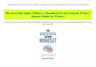 {epub download} The Successful Author Mindset A Handbook for Surviving the Writer's Journey (Books for Writers) [R.A.R]