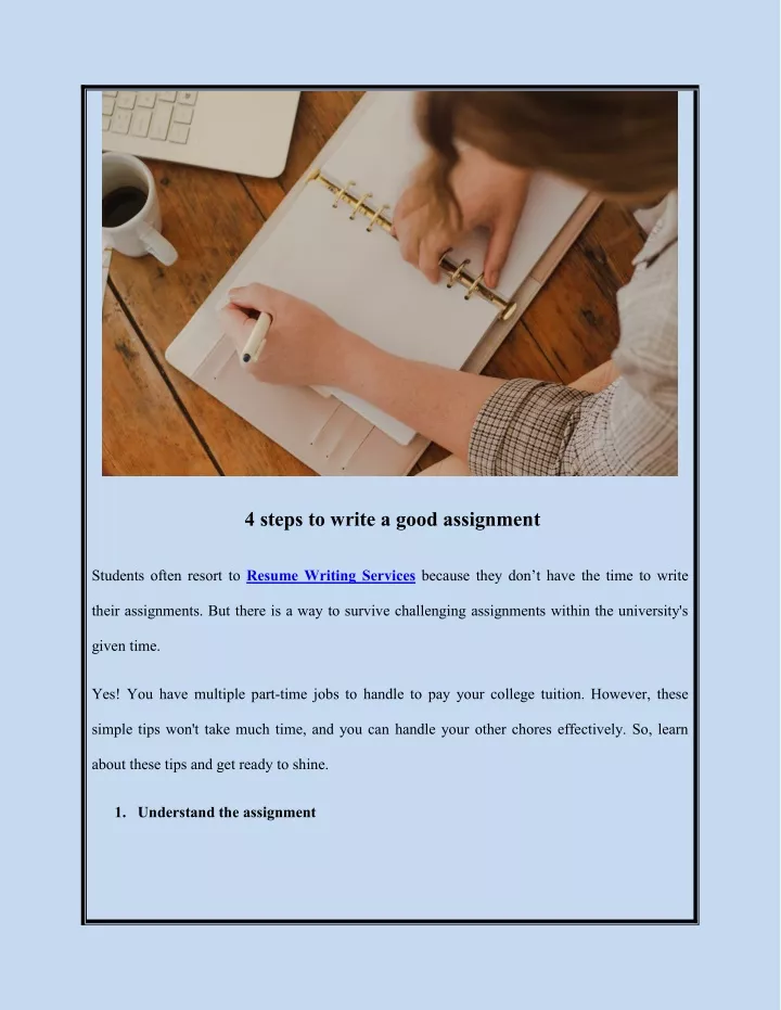 how to write a good assignment pdf