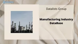 Manufacturing Industry DataBase