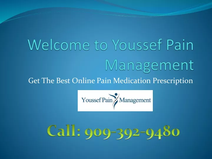 welcome to youssef pain management