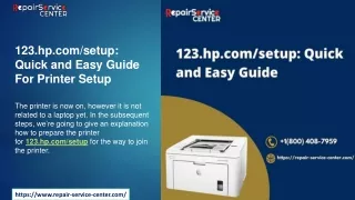 123.hp.comsetup Quick and Easy Guide For Printer Setup