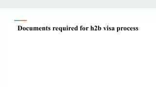 Documents required for h2b visa process