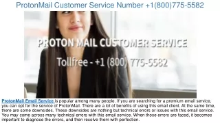 protonmail customer service number 1 800 775 5582