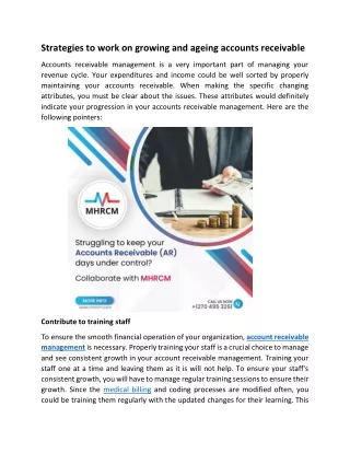 strategies to work on growing and ageing accounts