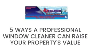 5 ways a professional window cleaner can raise