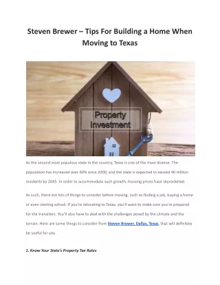 steven brewer tips for building a home when