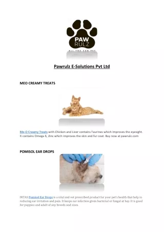 Buy Pet Food | Pet Accessories | Pet Grooming From Pawrulz