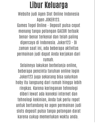 Games Togel Online