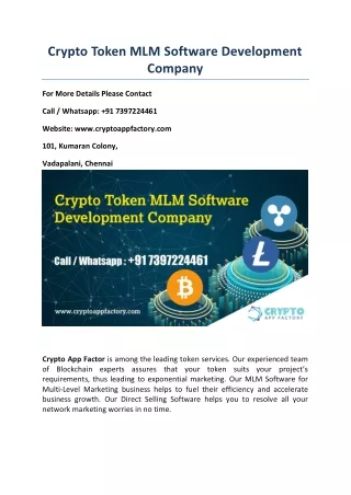 crypto token mlm software development company