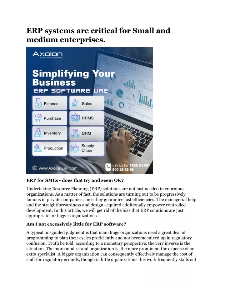 erp systems are critical for small and medium