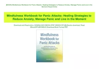 [BOOK] Mindfulness Workbook for Panic Attacks Healing Strategies to Reduce Anxiety  Manage Panic and Live in the Moment
