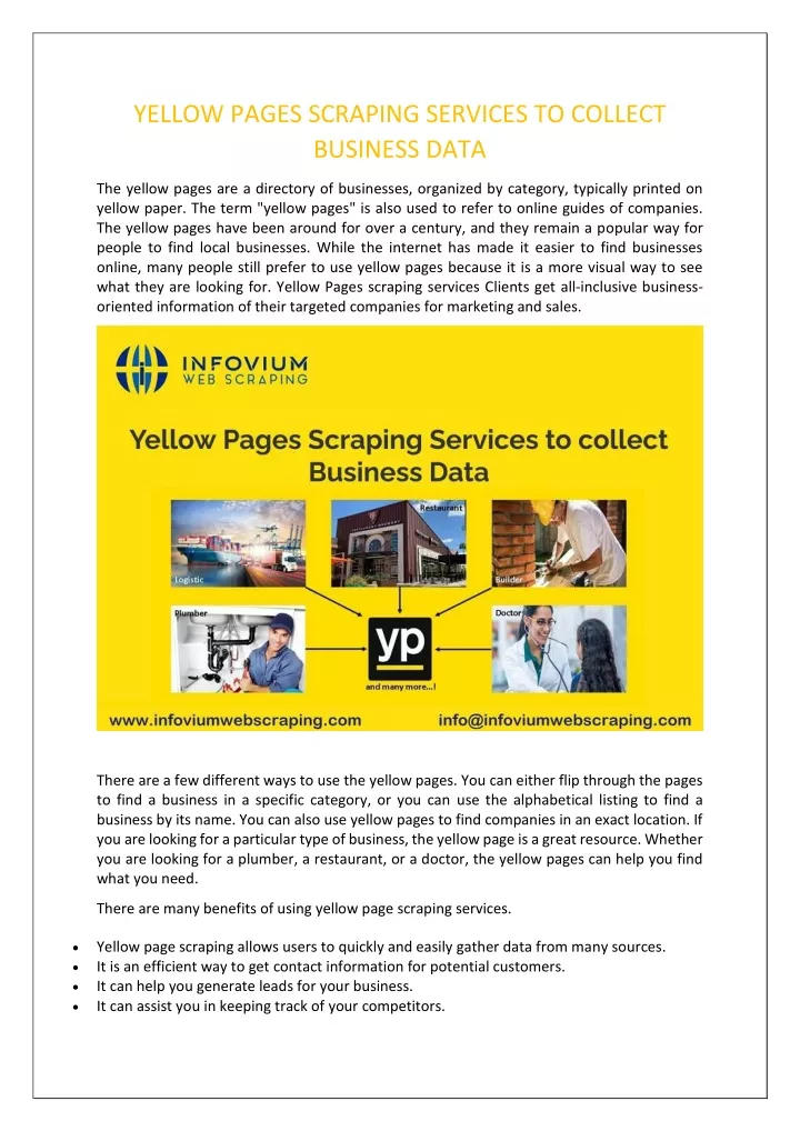 yellow pages scraping services to collect