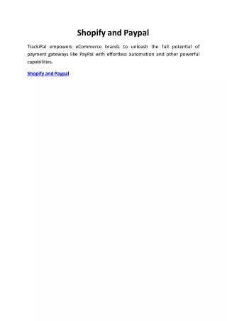 shopify and paypal