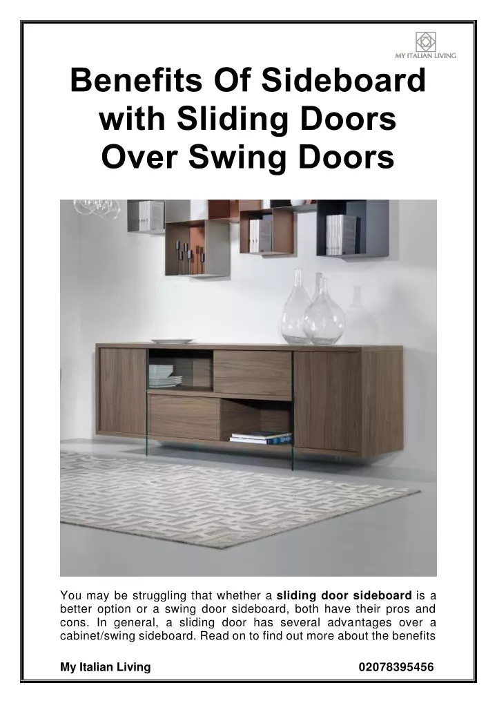 benefits of sideboard with sliding doors over