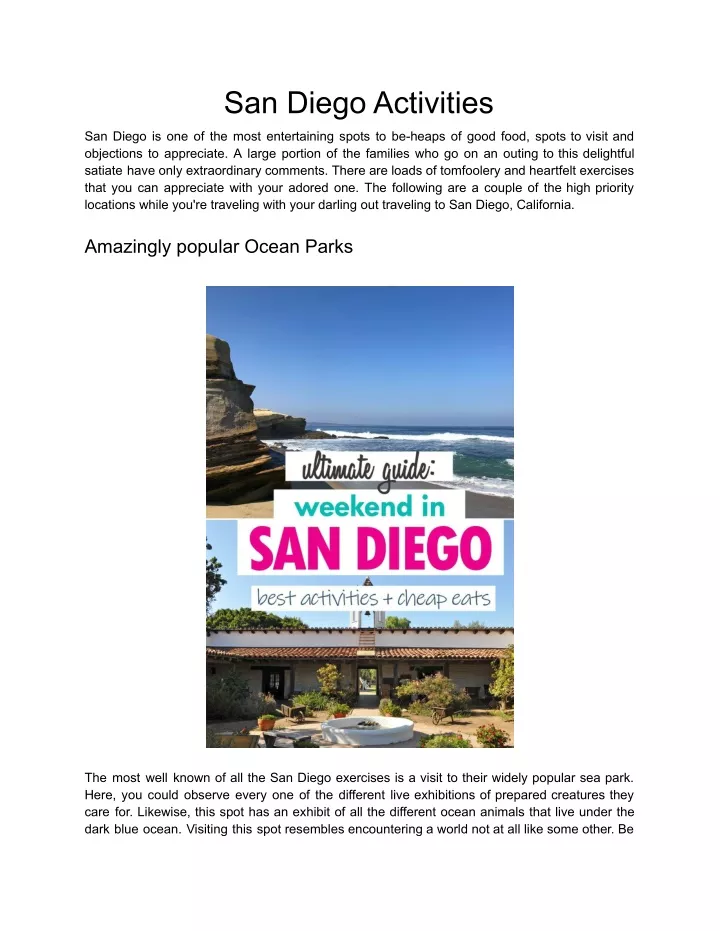 PPT - San Diego Activities PowerPoint Presentation, free download - ID ...