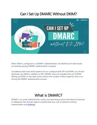 Setting up DMARC without DKIM|GoDMARC