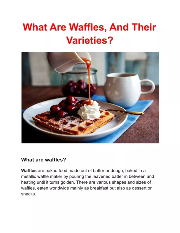 what are waffles and their varieties