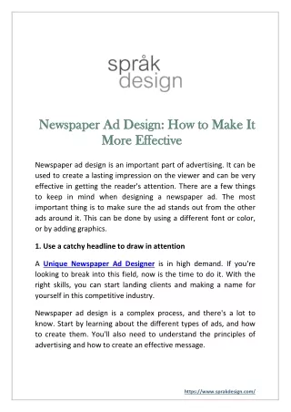 newspaper newspaper ad