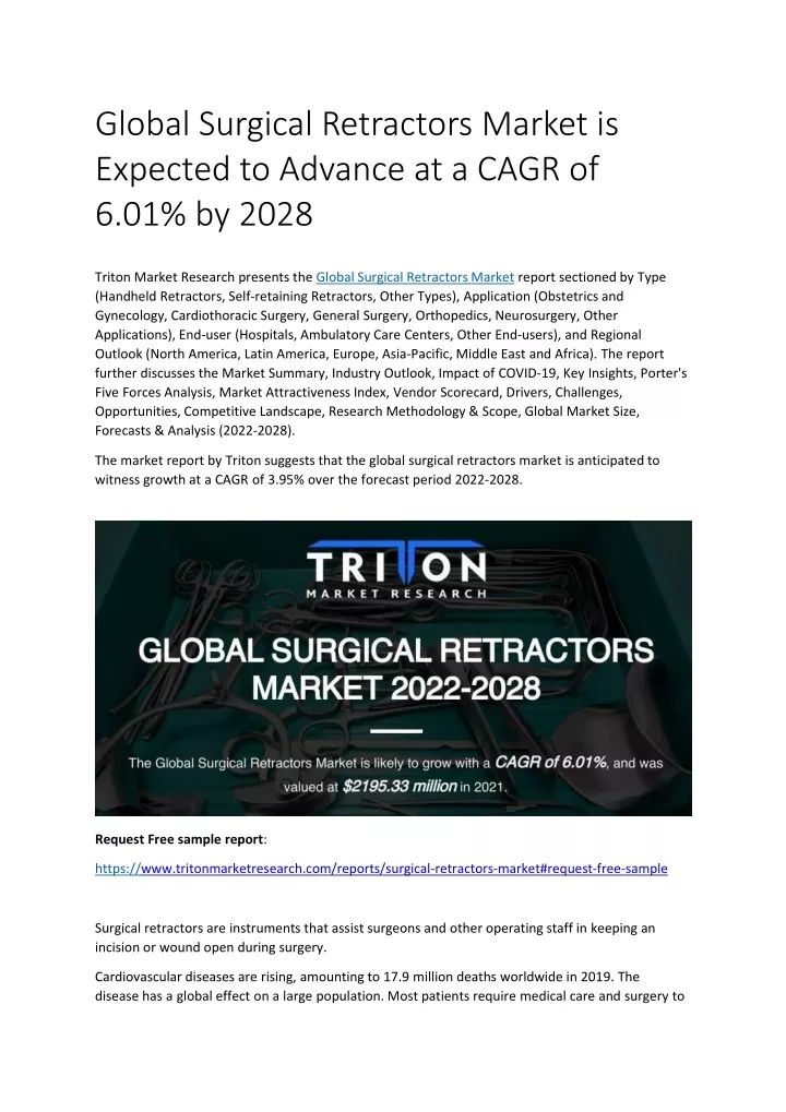 global surgical retractors market is expected