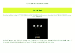 Download The Road DOWNLOAD @PDF