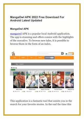 Mangaowl 2022 apk download for latest update