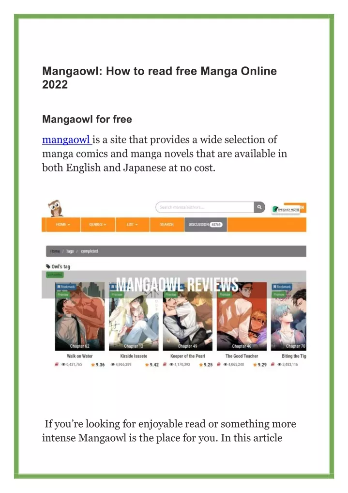 mangaowl how to read free manga online 2022