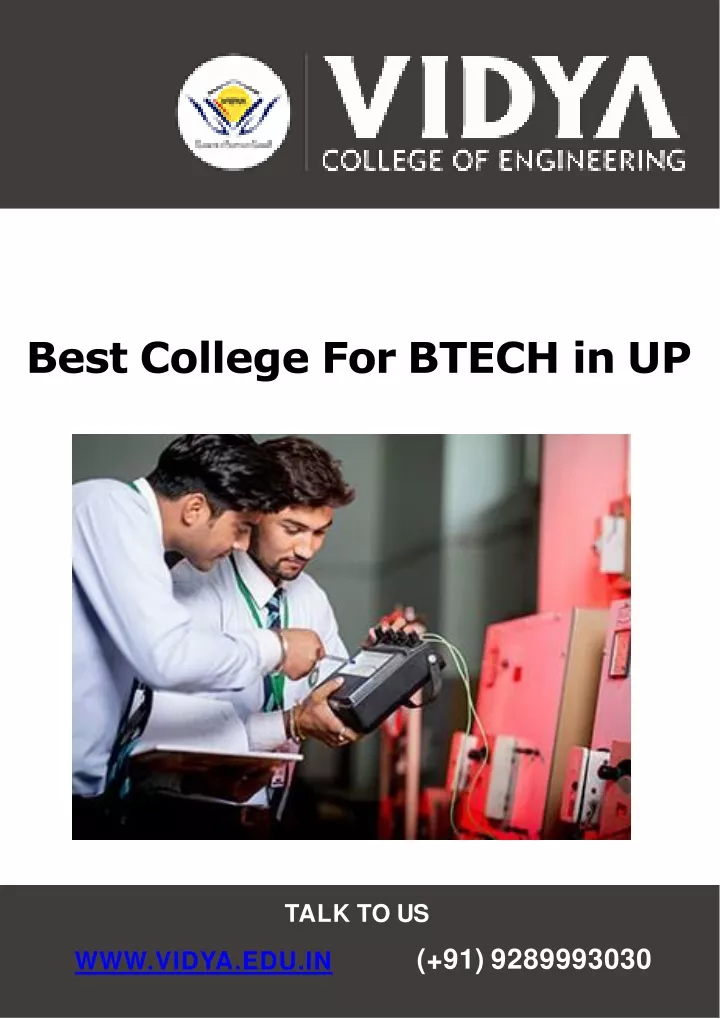 best college for btech in up