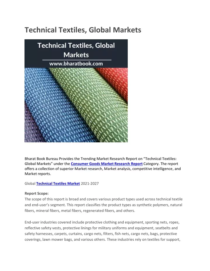 technical textiles global markets