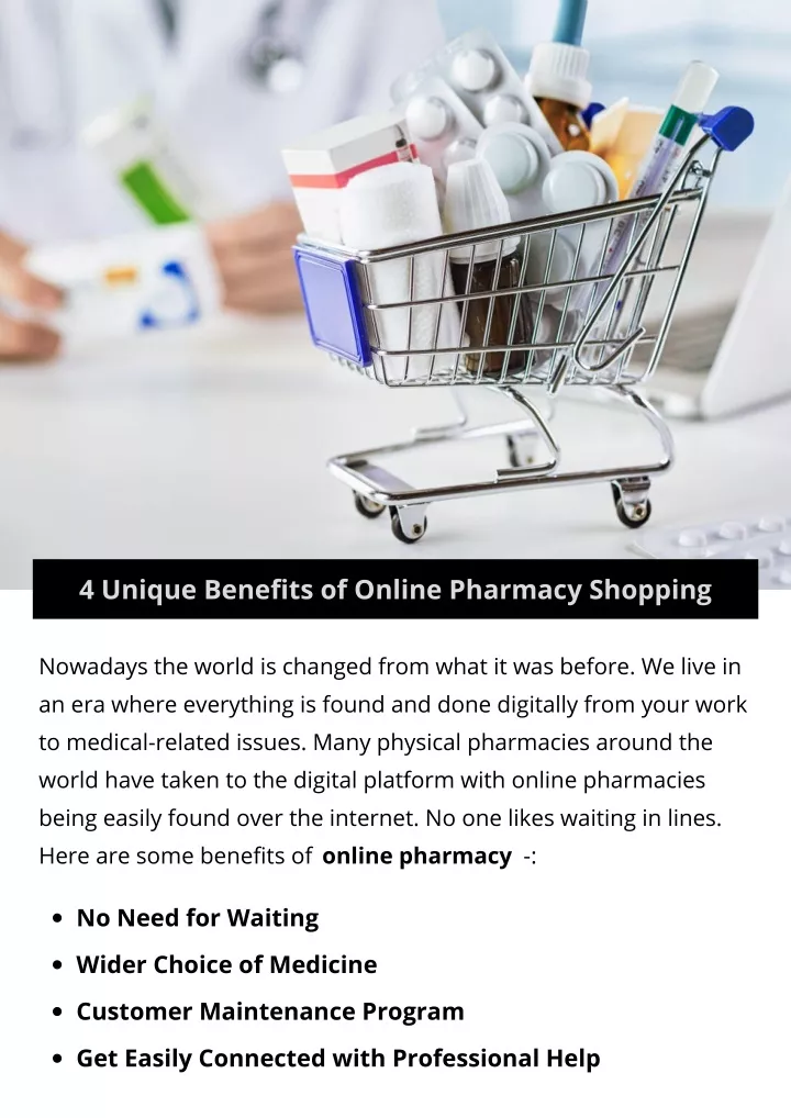 4 unique benefits of online pharmacy shopping