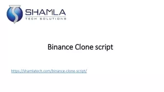 Binance clone script PPT
