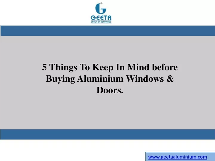 5 things to keep in mind before buying aluminium