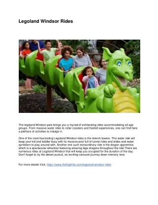 Legoland Windsor Rides
