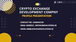 crypto exchange development compny